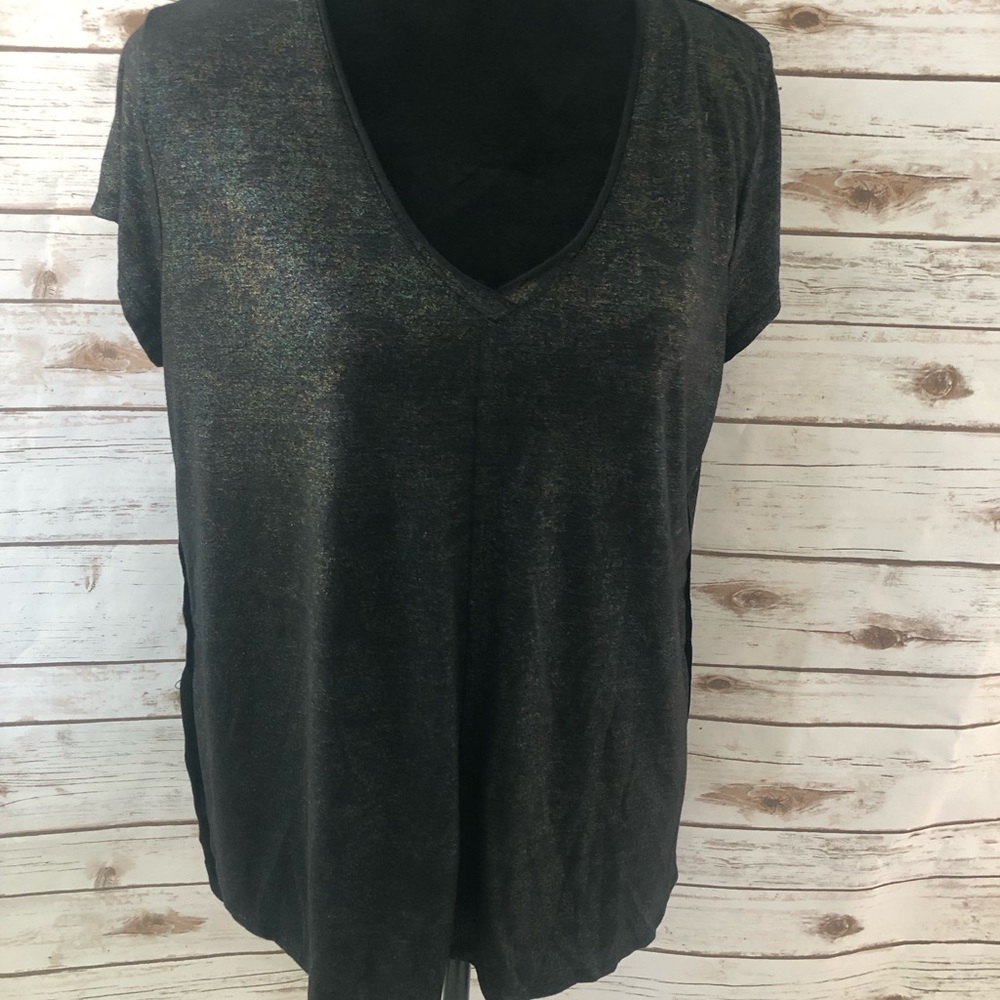 High low black shirt